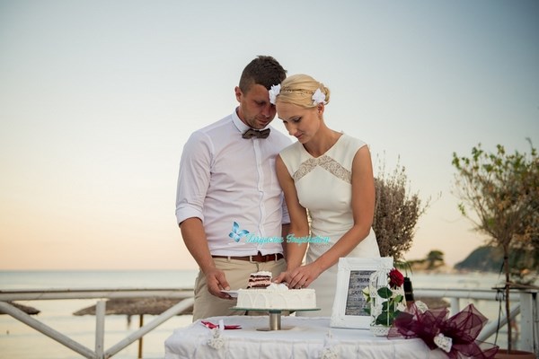 ślub na plaży greckiej